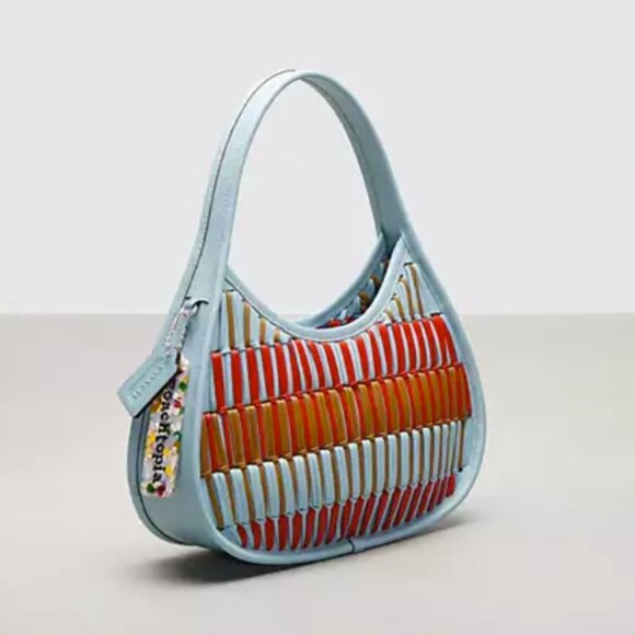 COACHTOPIA Ergo Bag In Basket-Weave Upcrafted Leather NWT - Picture 2 of 8